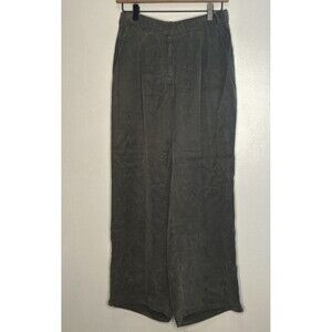 Eileen Fisher Pleated High Waist Pants XS Tencel Blend Gray Taupe Pockets